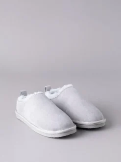 Grijs - Lakeland Leather - Winterpantoffelklompen met schapenvacht voor dames