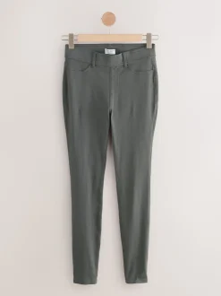 Grijs - Lange jersey denim leggings