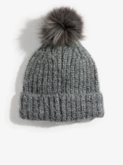 Grijs - Love & Roses Cosy Pom Hat