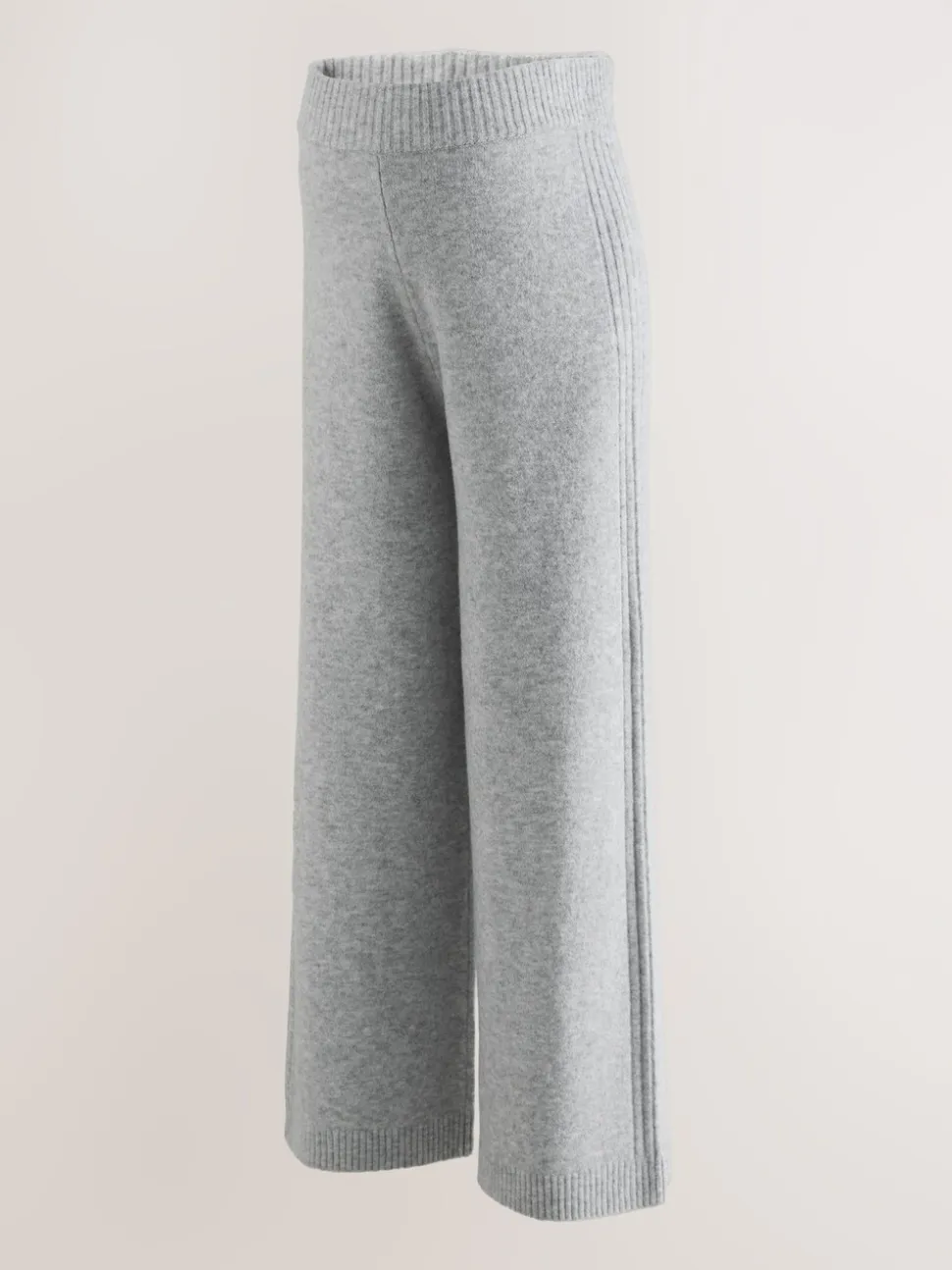 Grijs - Maternity Knitted Wide Leg Trousers