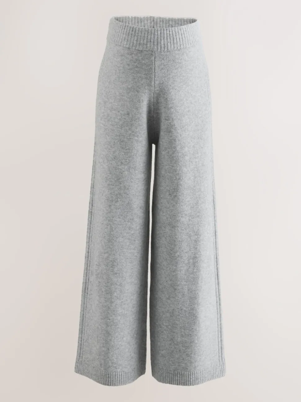 Grijs - Maternity Knitted Wide Leg Trousers