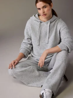 Grijs - Maternity Knitted Hoodie