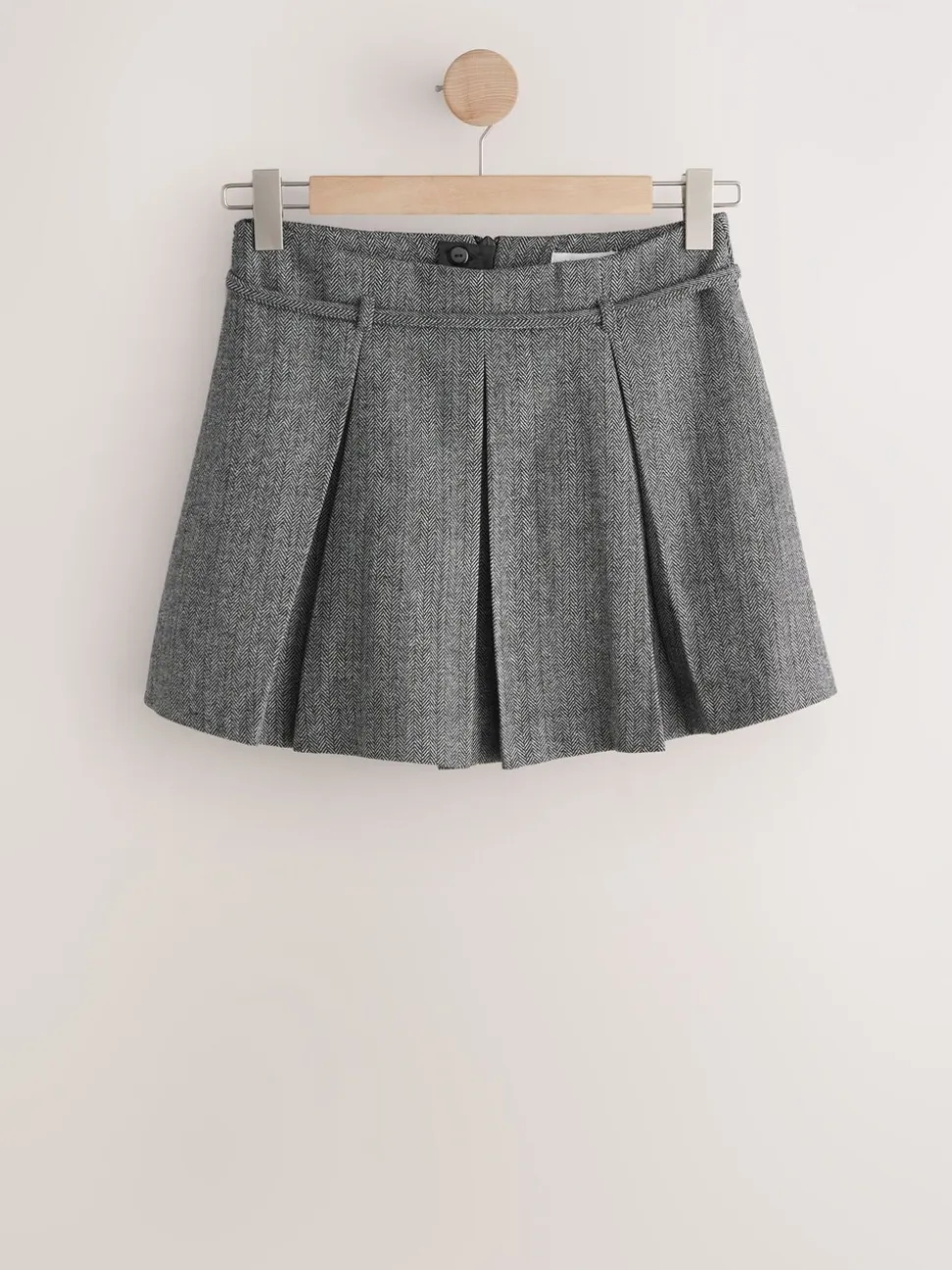 Grijs - Mini Kilt Skirt With Wool
