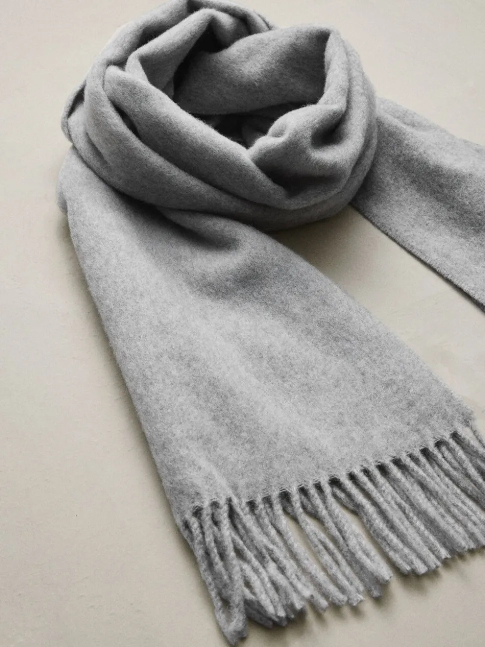 Grijs - N. Premium Made in Italy Midweight Scarf