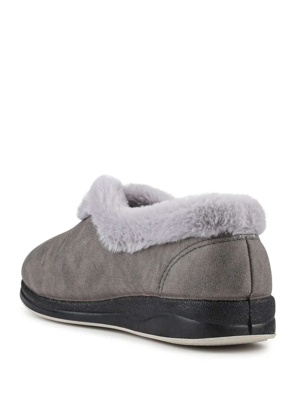 Grijs - Pavers Wide Fit Memory Foam Cosy Slippers