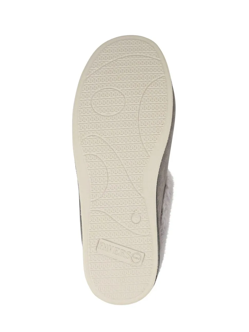 Grijs - Pavers Wide Fit Memory Foam Cosy Slippers