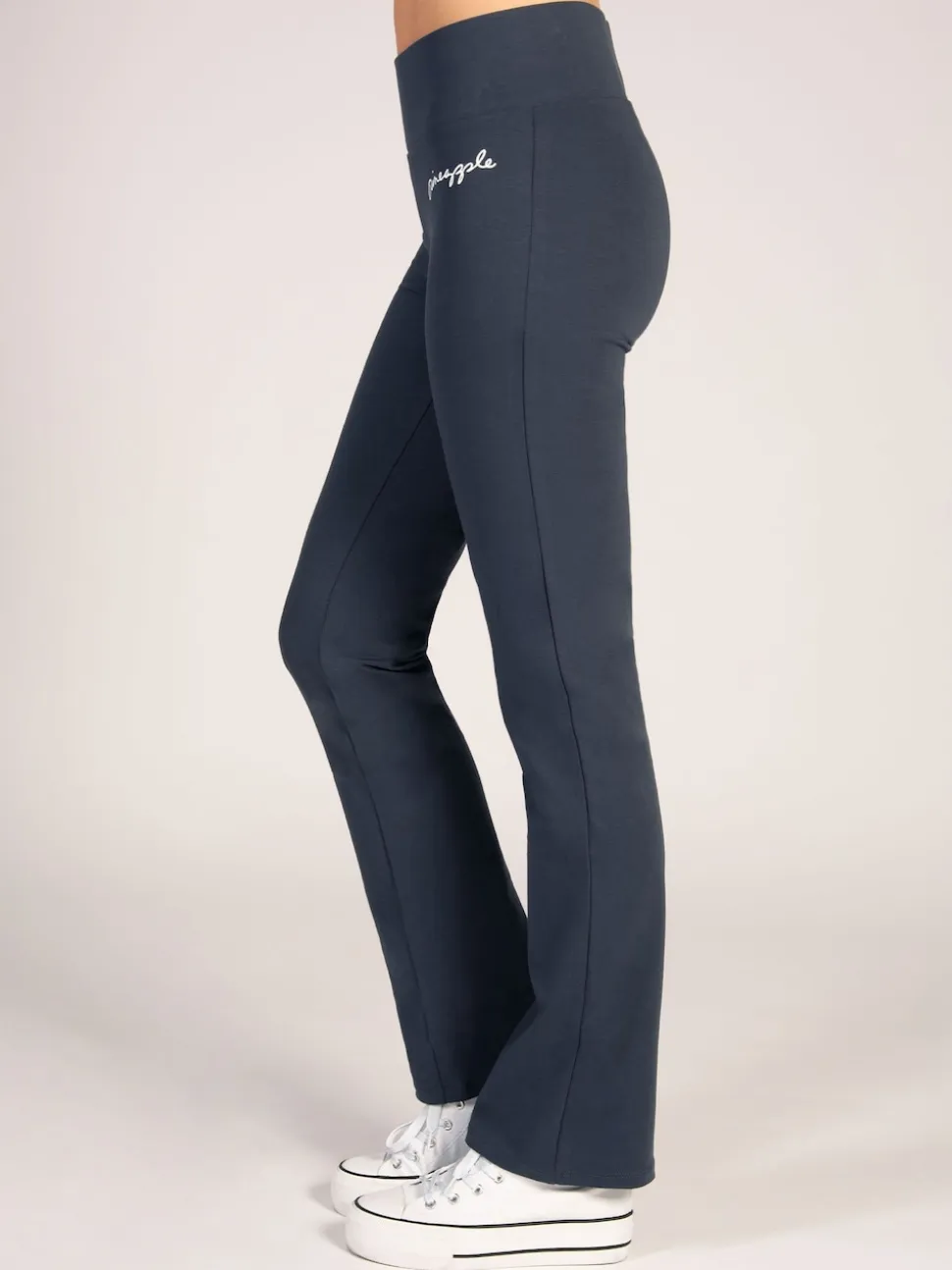 Grijs - Pineapple - Jersey bootcut-broek voor dames
