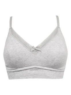 Grijs - Pour Moi - Love to Lounge - Beugelloze katoenen beha