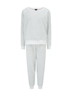 Grijs - Pour Moi pyjamaset van zacht fleece sweatshirt en joggingbroek