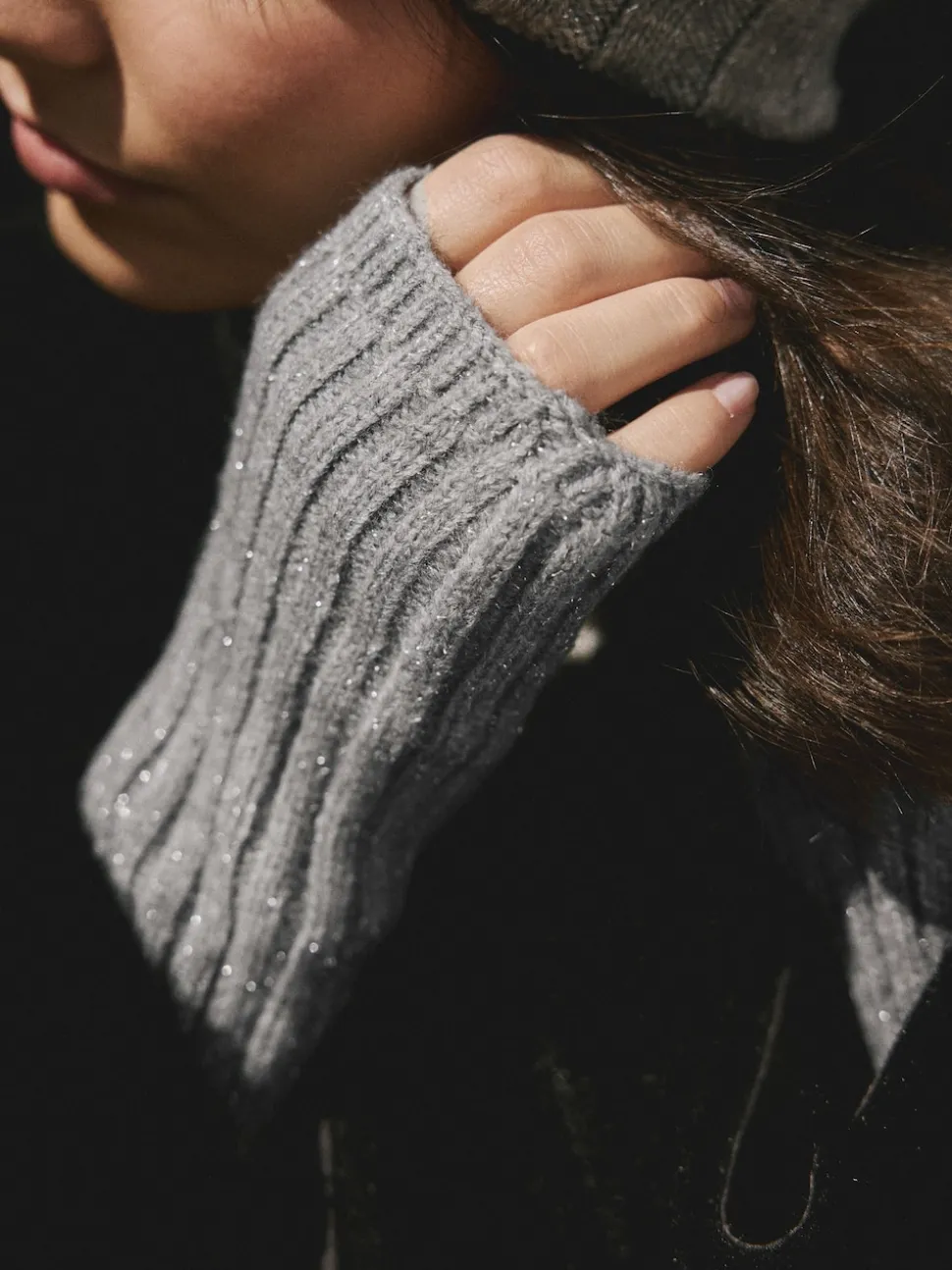 Grijs - Ribbed Handwarmer Gloves 1 Pack
