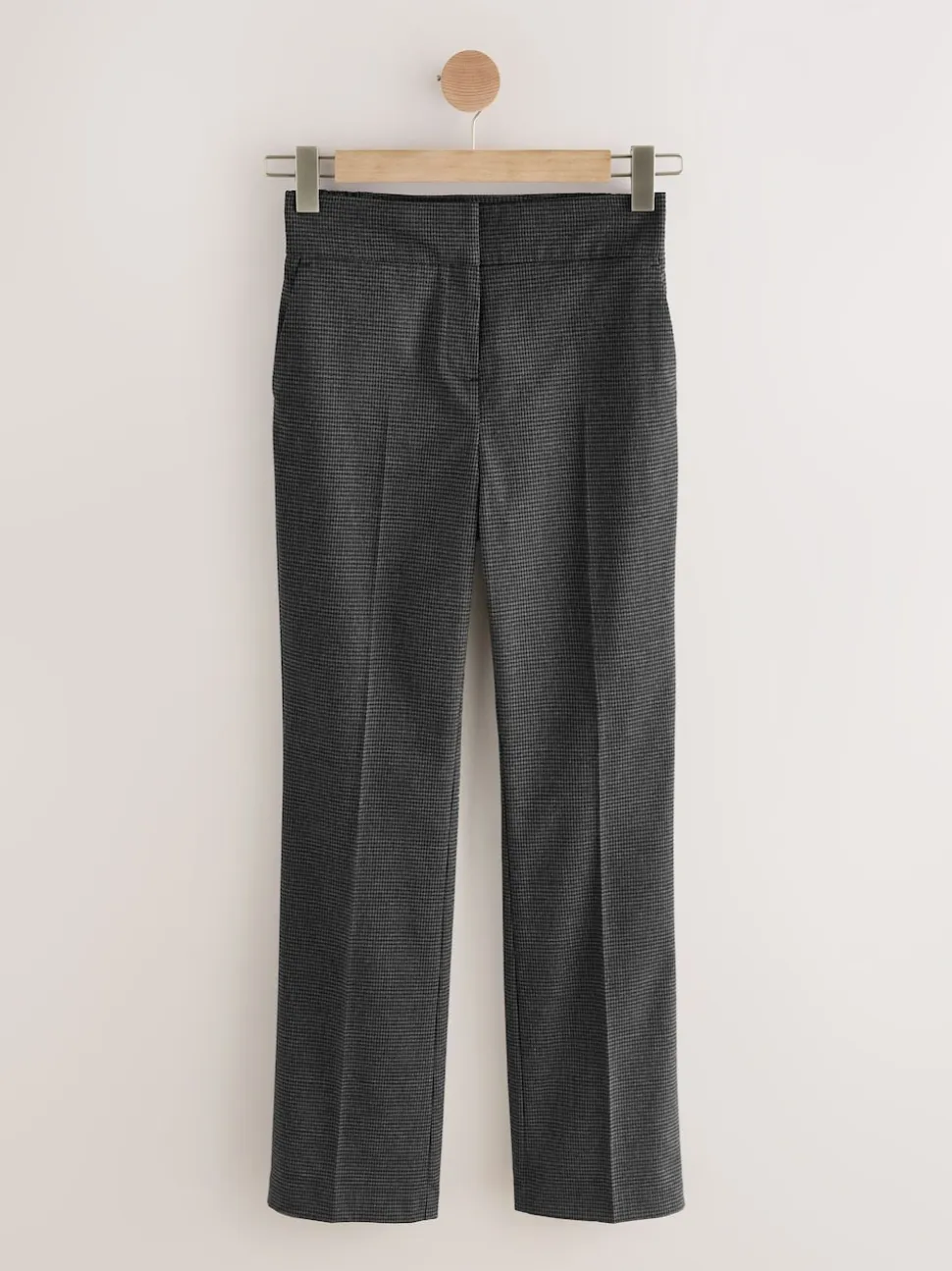 Grijs - Ruit bootcut sculpting op maat gesneden Broeken