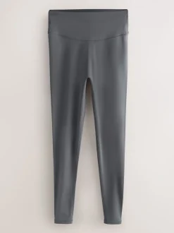 Grijs - self. Legging met hoge taille