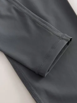 Grijs - self. Legging met hoge taille