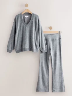 Grijs - STUDIO Fleece Tunic & Joggers Set
