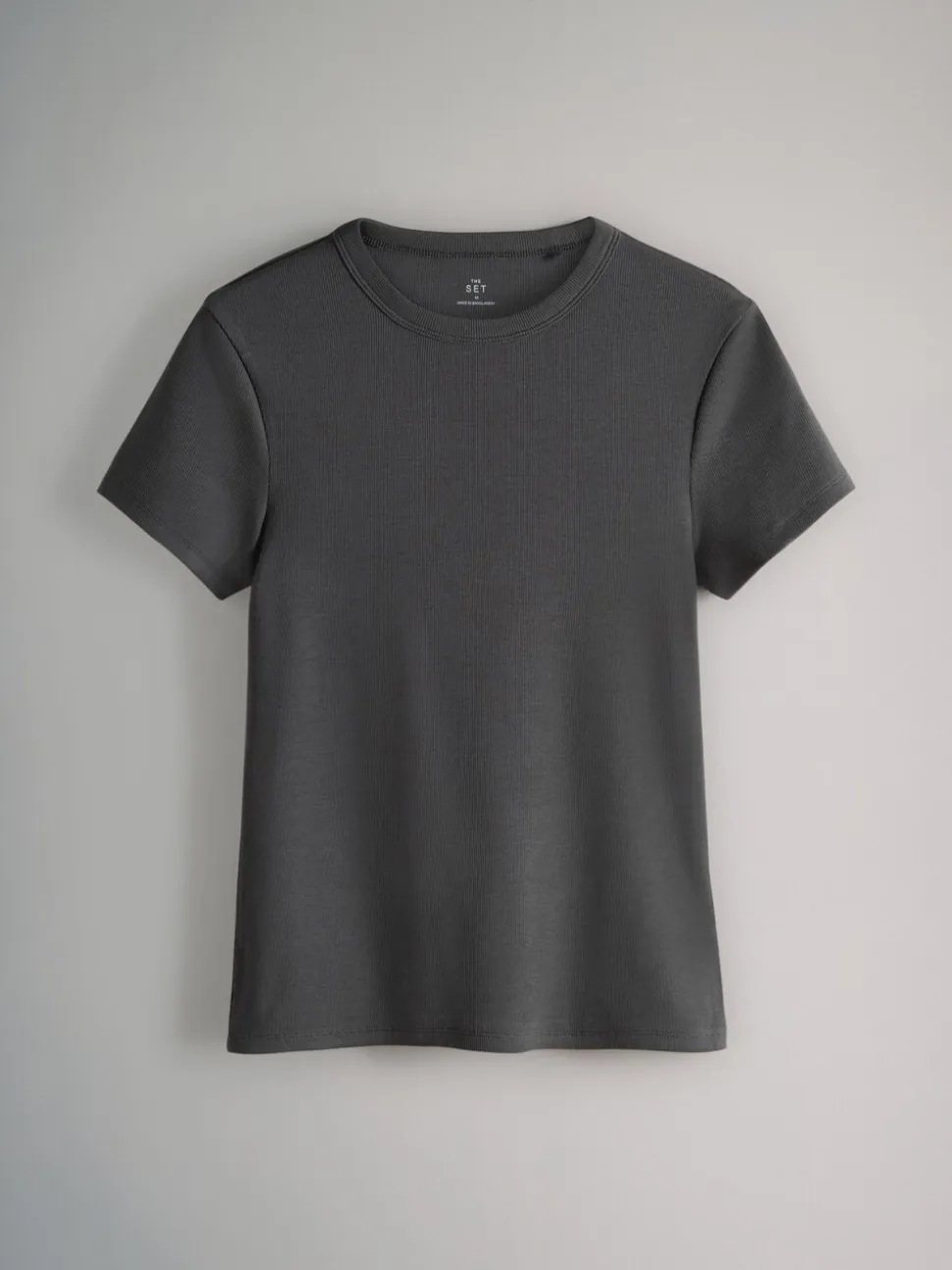 Grijs - The Set 5 Pack Korte Mouw Geribd T-shirt