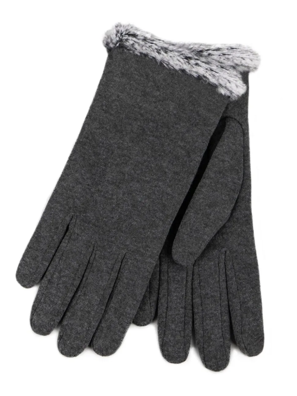 Grijs - Totes Thermal SmarTouch Gloves With Tipped Fur Cuff