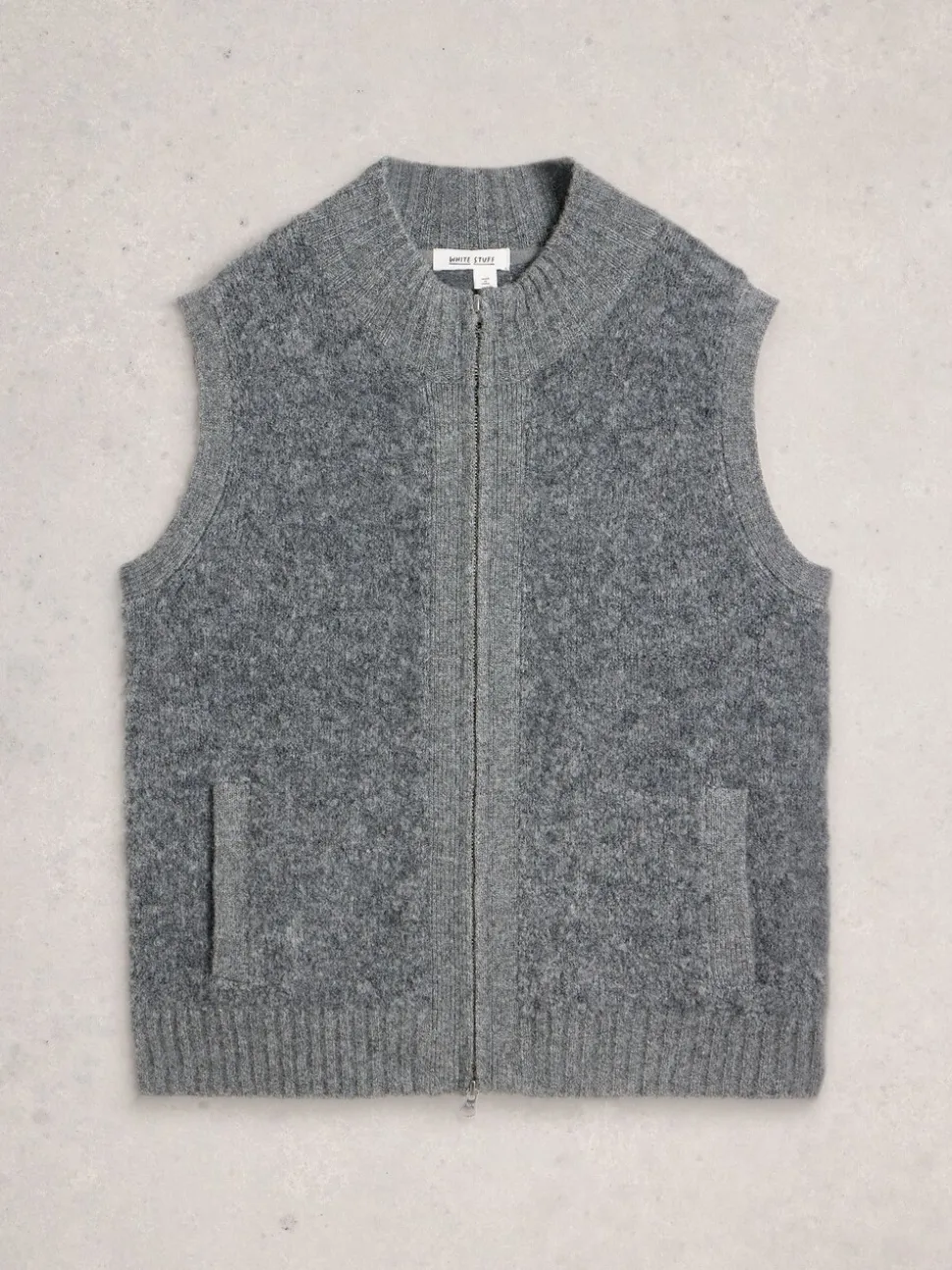 Grijs - White Stuff Boucle Gilet