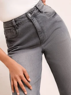 Grijs denim - Friends Like These X Lucy Mecklenburgh alledaagse jeans met wijde pijpen