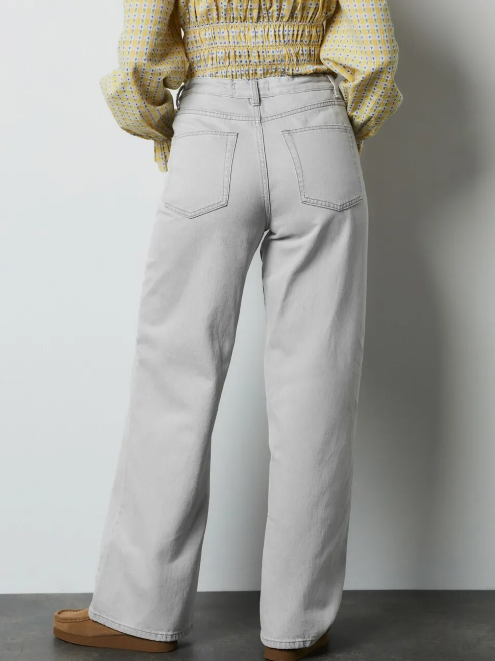 Grijs denim - Wide Leg Joggers Waist Jeans