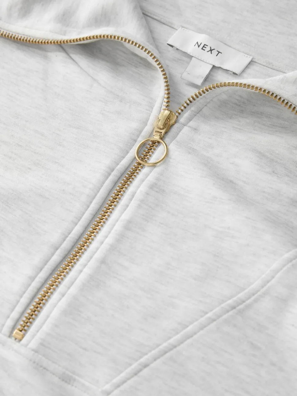 Grijs gemêleerd - Half Zip Jersey Sweatshirt