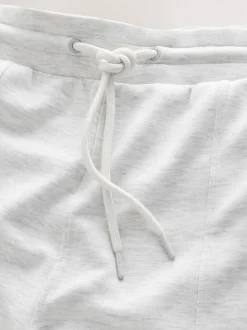 Grijs gemêleerd - Premium jersey joggingbroek met wijde pijpen