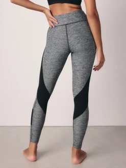 Grijs gemêleerd - Sport Dry Tech buikcorrigerende legging met hoge taille en volledige lengte