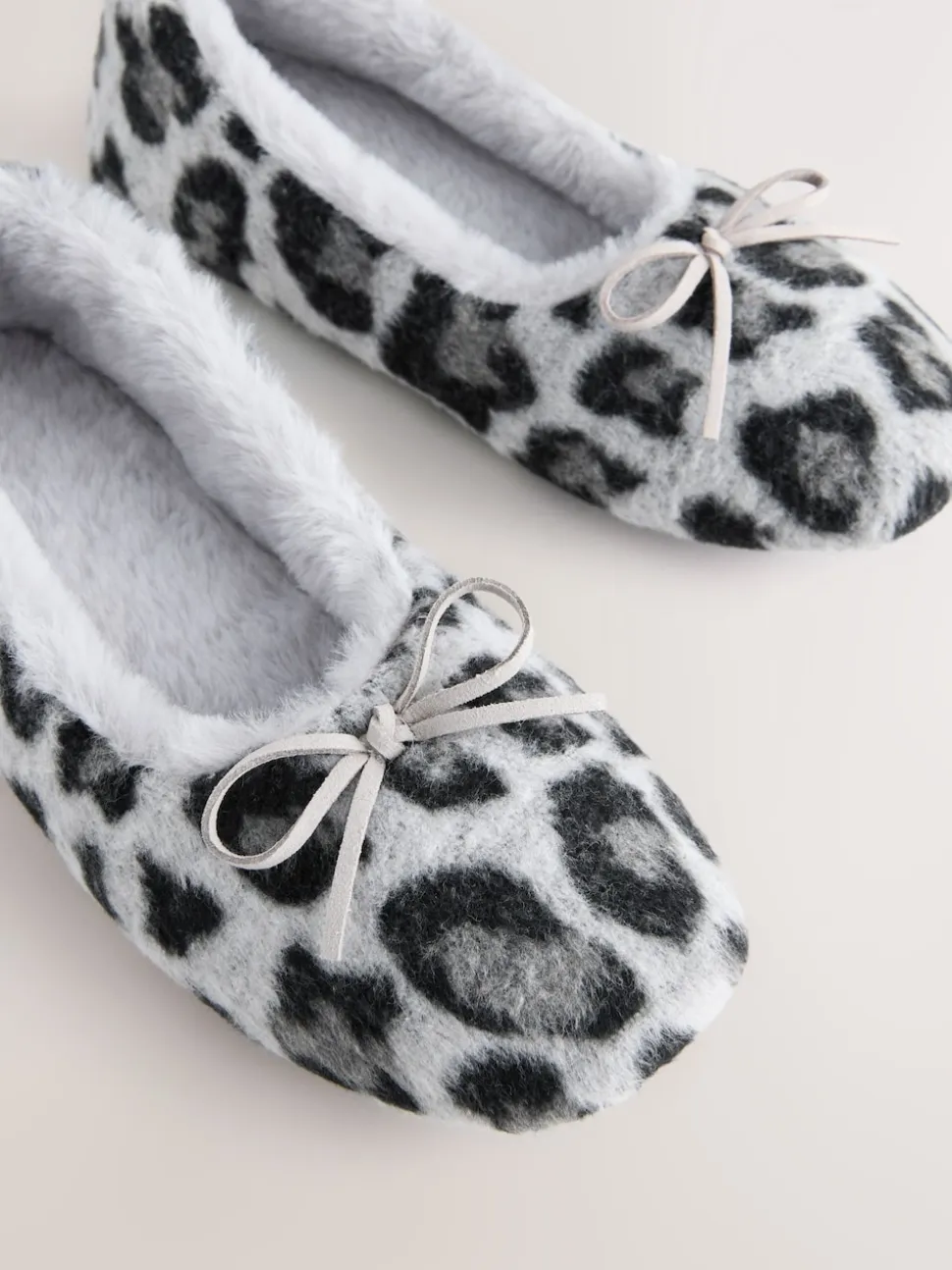 Grijs met dierenprint - Ballerina Flat Slippers