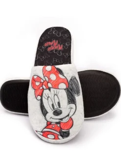 Grijs met Minnie Mouse - Vanilla Underground winterse pantoffelmuiltjes voor dames