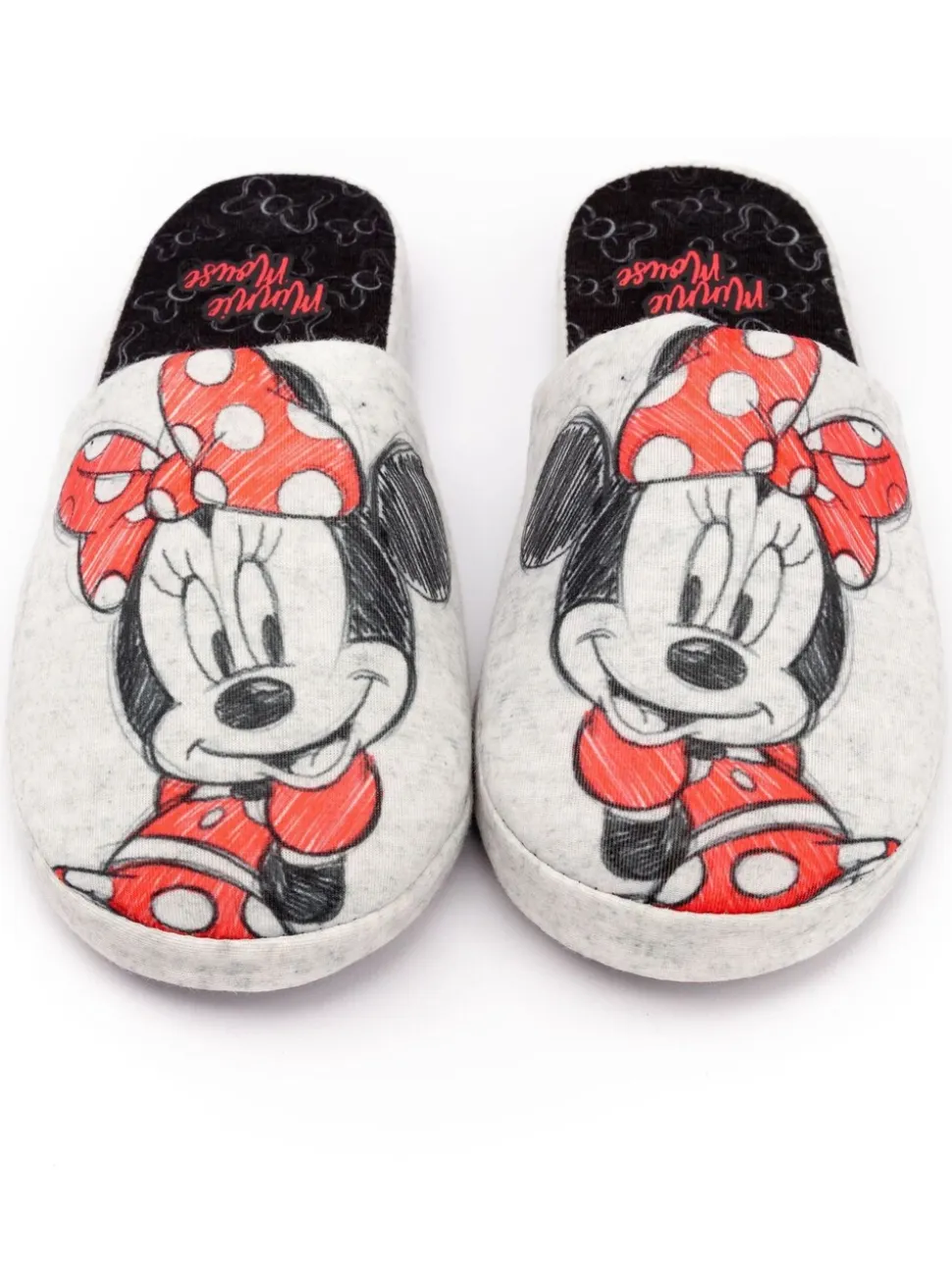 Grijs met Minnie Mouse - Vanilla Underground winterse pantoffelmuiltjes voor dames