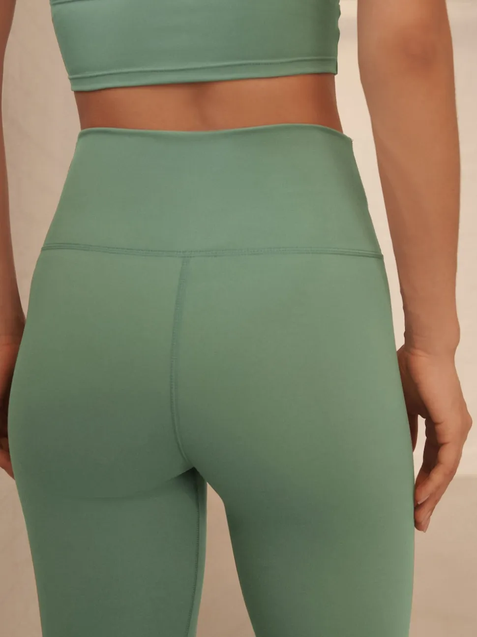 Grijs-groen - Actieve yogalegging met overslag