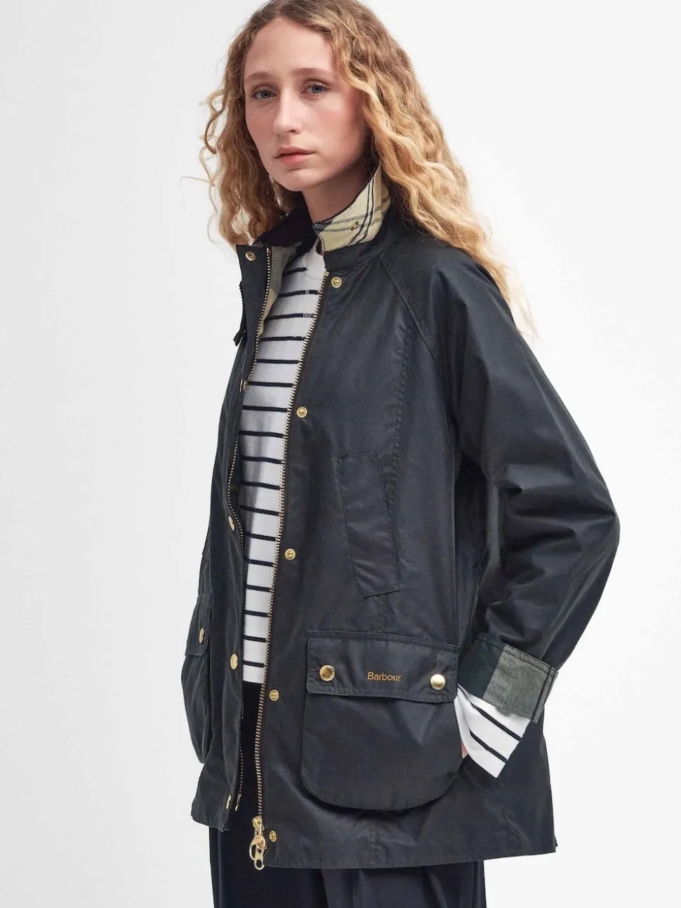Grijs-groen - Barbour® Modern Beadnell Wax Jacket