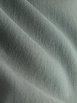 Grijs-groen - Jersey denim broek met wijde pijpen