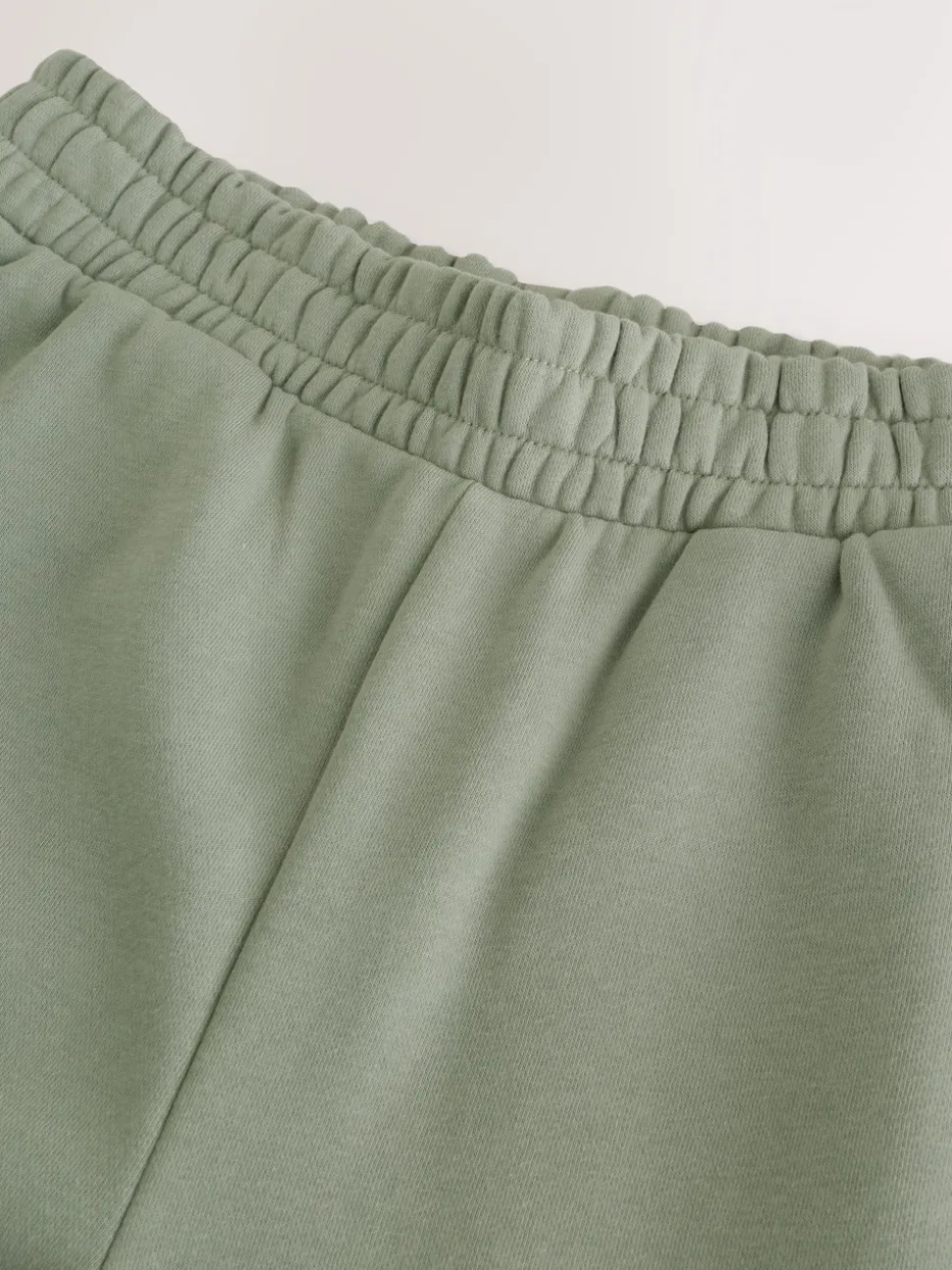 Grijs-groen - Self. joggingbroek met boorden
