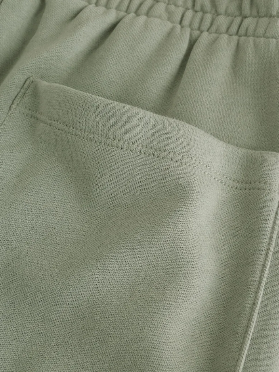 Grijs-groen - Self. joggingbroek met boorden
