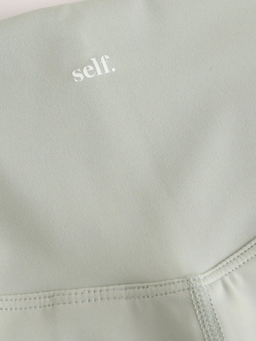 Grijs-groen - self. Legging met hoge taille