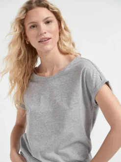 Grijs/wit/zwart/marineblauw/kakigroen - Set van 5 T-shirts met kapmouwtjes