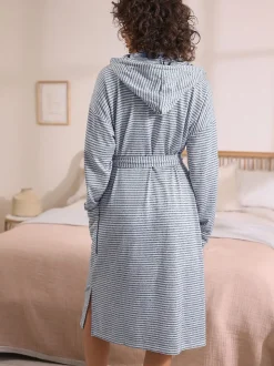 Grijze streep - Cosy Lightweight Dressing Gown