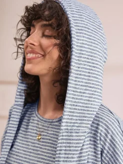 Grijze streep - Cosy Lightweight Dressing Gown