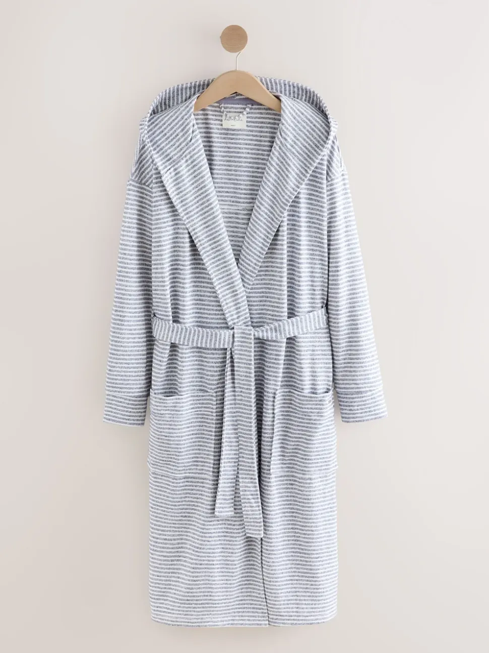 Grijze streep - Cosy Lightweight Dressing Gown
