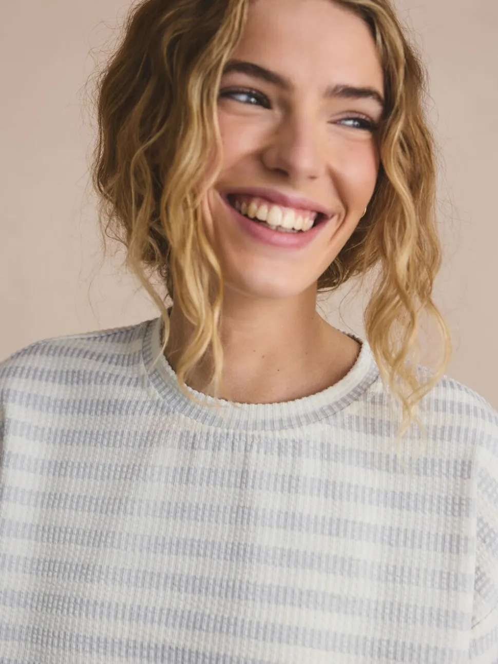 Grijze streep - Textured Short Pyjamas