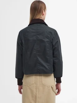 Groen - Barbour® Cropped Beadnell Wax Jacket