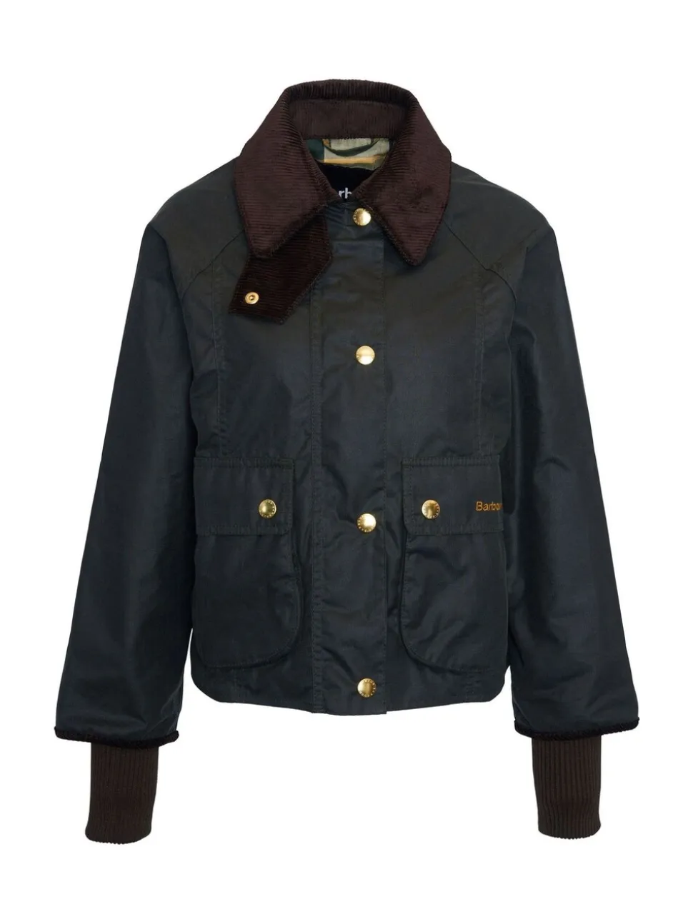 Groen - Barbour® Cropped Beadnell Wax Jacket