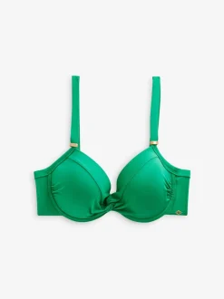 Groen - Buikcorrigerende bikinitop met vulling en beugel