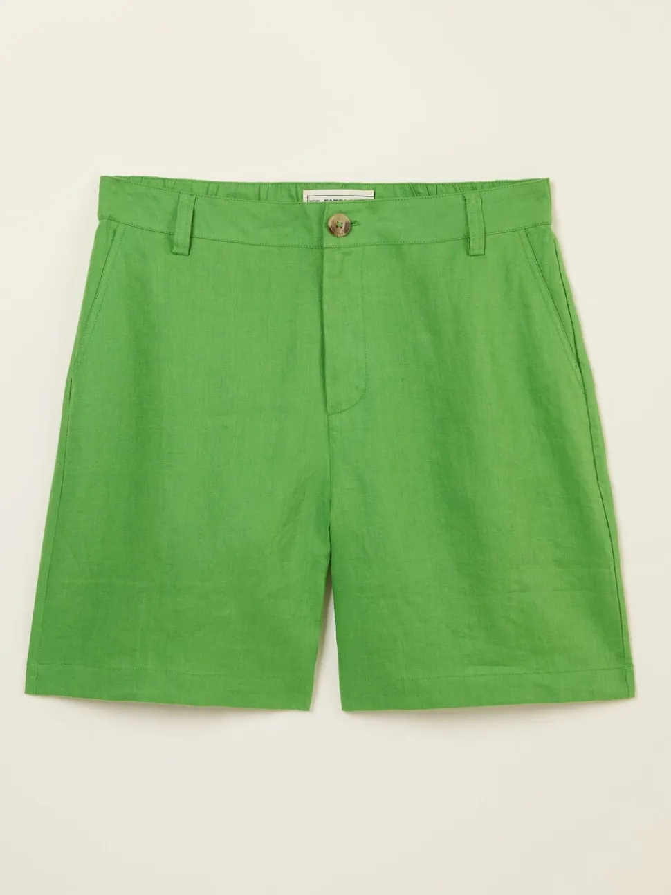 Groen - FatFace linnen shorts