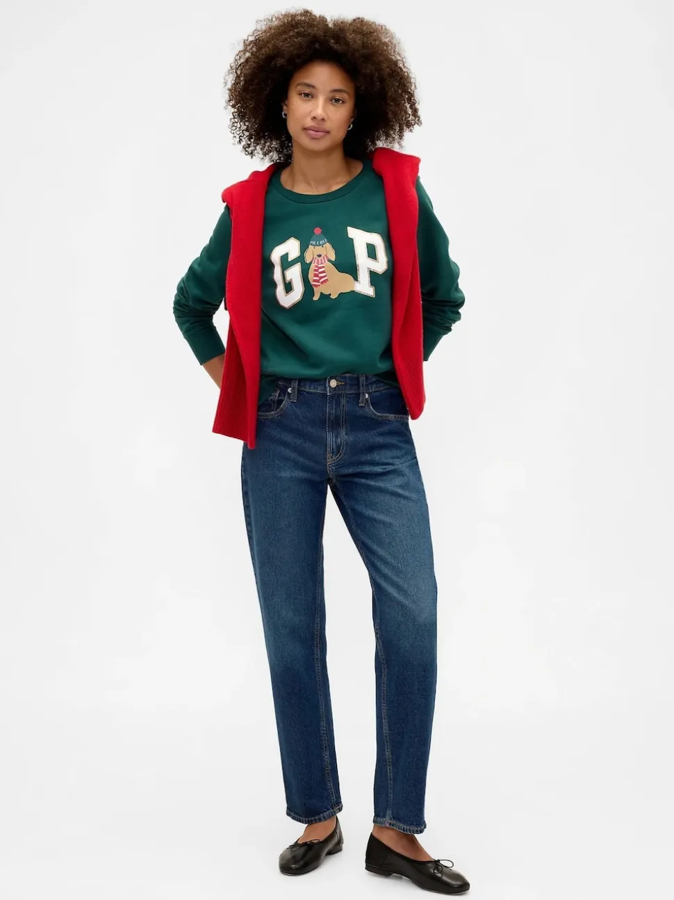 Groen - Gap - Relaxed sweatshirt met logo