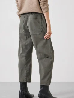 Groen - Hush Cordi Barrel Leg Trousers