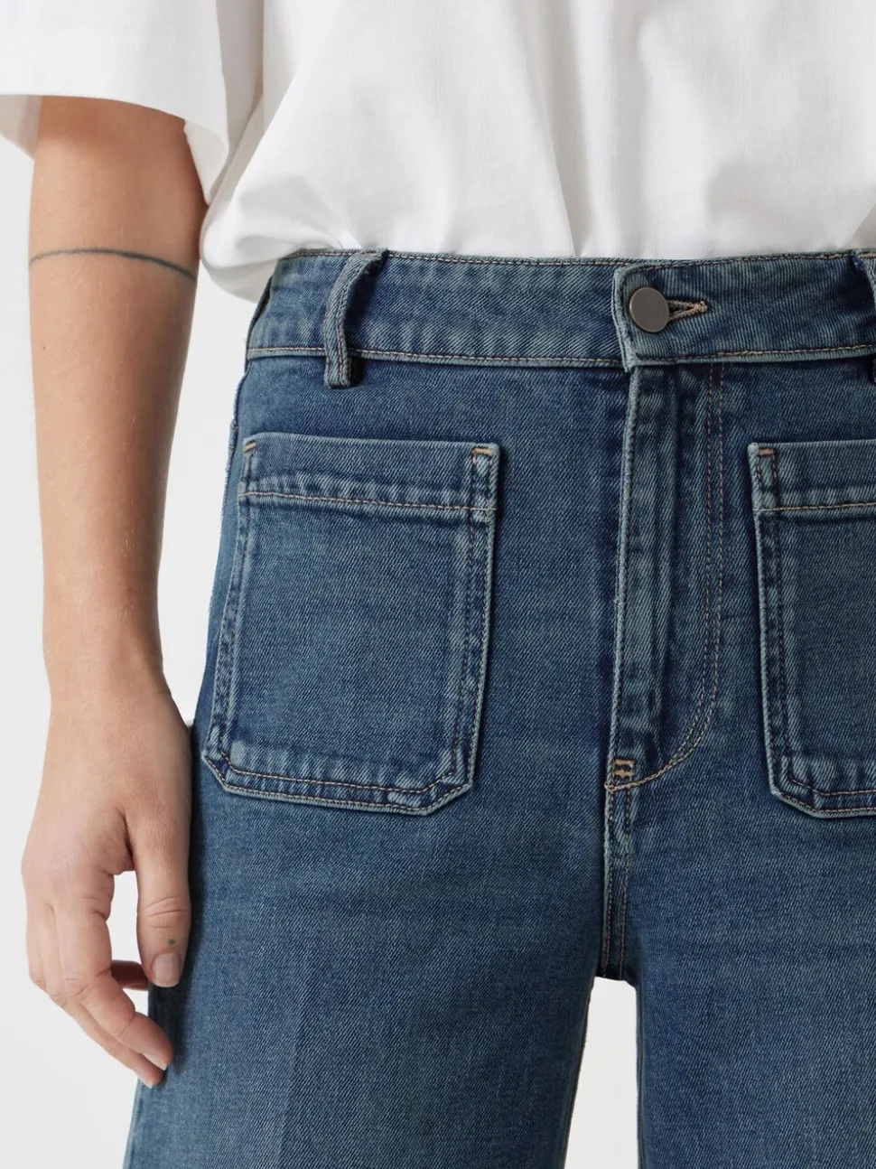 Groen - Hush Rowan jeans met uitlopende pijpen