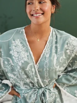 Groen - Laura Ashley Josette badjas