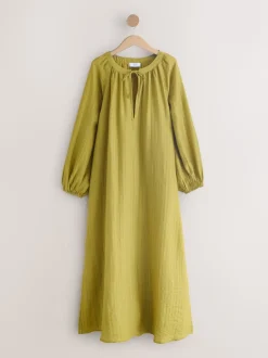 Groen - Long Sleeve Maxi Kaftan