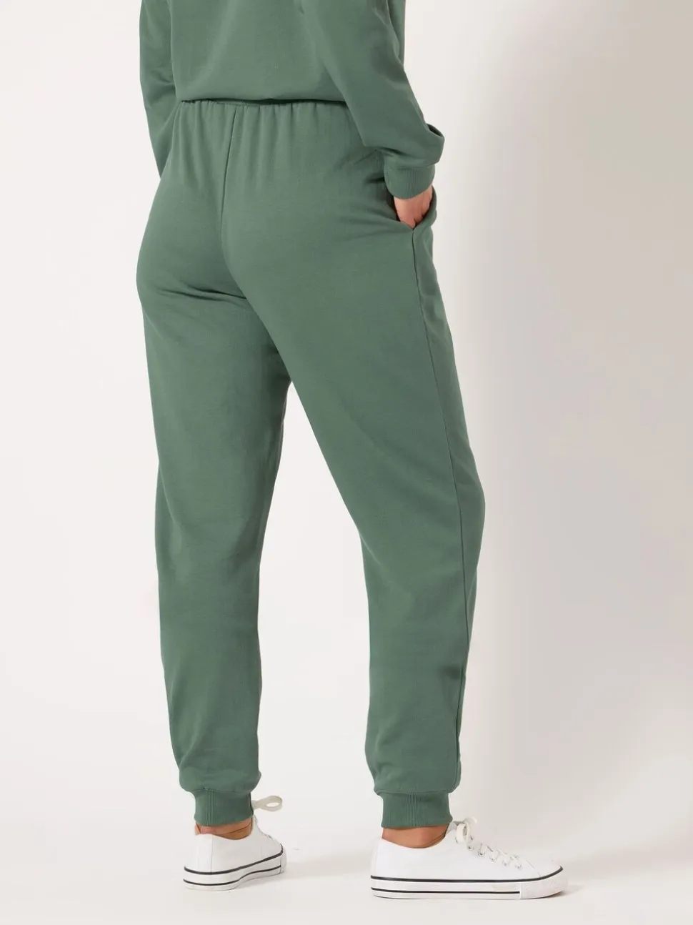 Groen - Long Tall Sally - Joggingbroek met boorden